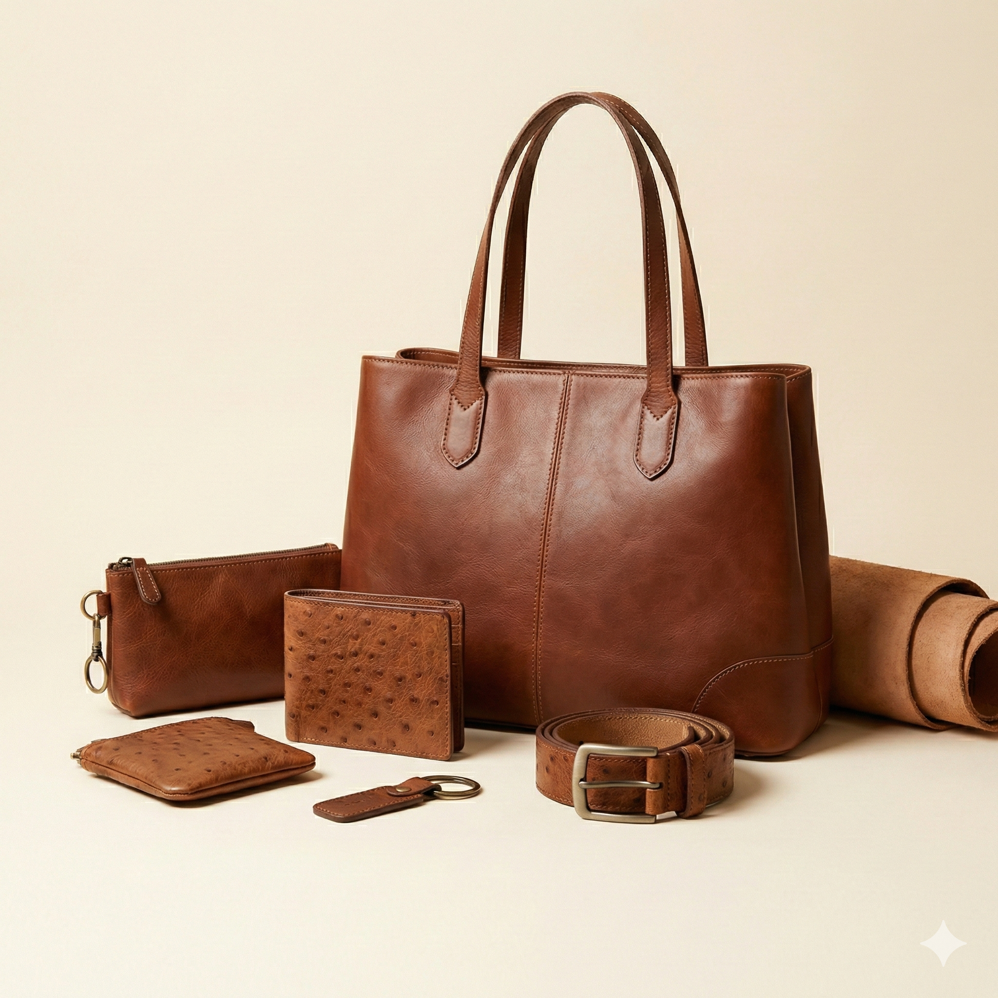Cartera, billetera, cinturón y accesorios de cuero Capibara