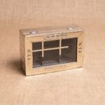 CAJA DE TÉ COMPLETA EN ALPACA DE 6 DIVISIONES
