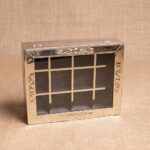 CAJA DE TÉ COMPLETA EN ALPACA DE 12 DIVISIONES