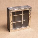CAJA DE TÉ CON ALPACA DE 9 DIVISIONES