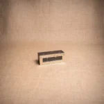 CAJA DE TÉ BASE DE MADERA Y TAPA DE ALPACA DE 3 DIVISIONES