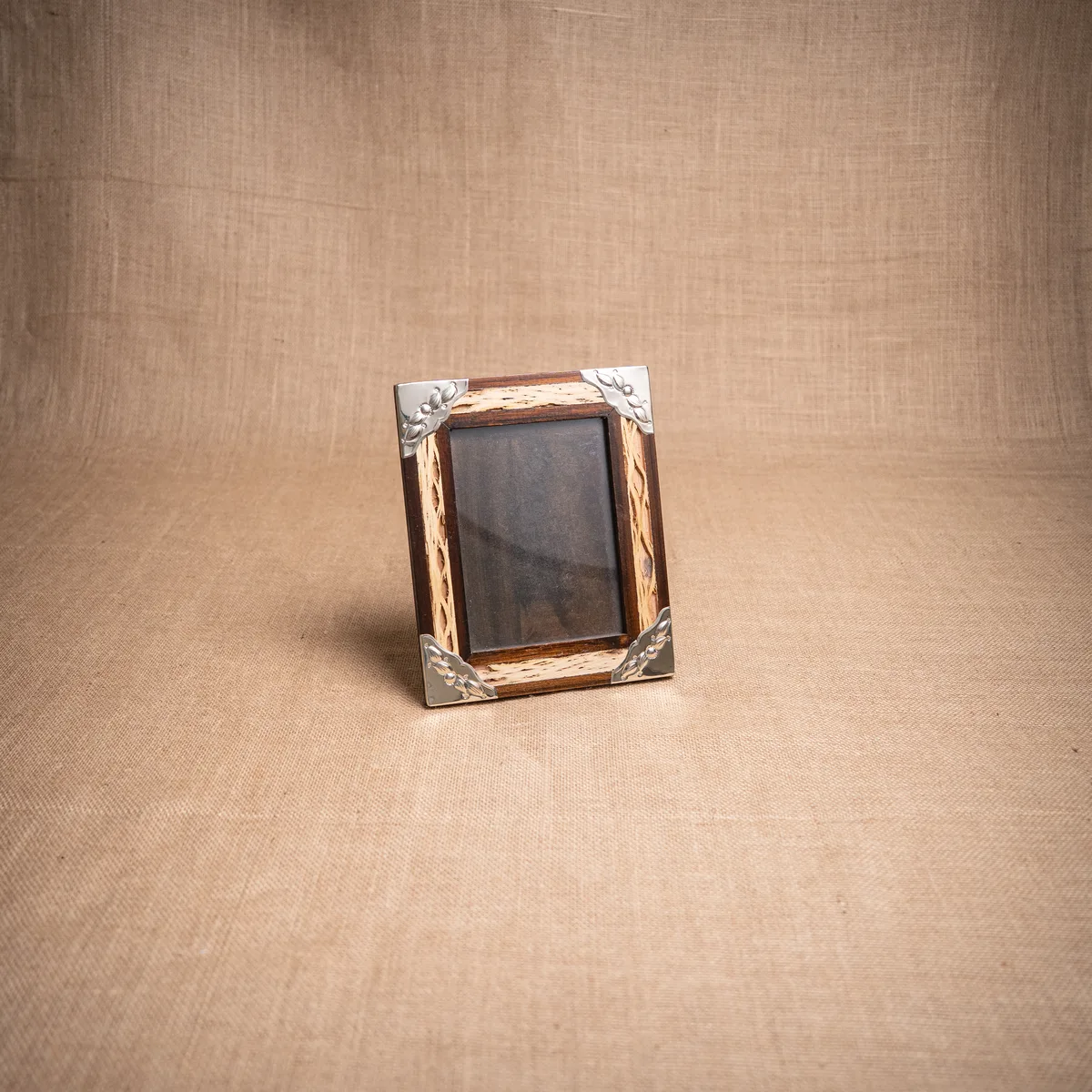 Capibara-155 PORTARETRATO CARDON, NOGAL Y ALPACA 13X18CM - Imagen 1