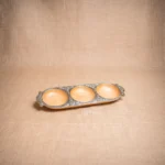 COPETINERA 3 DIVISIONES DE ALPACA Y ASTA