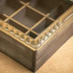 CAJA DE TÉ CON ALPACA DE 9 DIVISIONES - Imagen 2