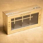 CAJA DE TÉ COMPLETA EN ALPACA DE 8 DIVISIONES - Imagen 2