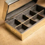 CAJA DE TÉ COMPLETA EN ALPACA DE 8 DIVISIONES - Imagen 3