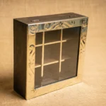 CAJA DE TÉ BASE DE MADERA Y TAPA DE ALPACA DE 9 DIVISIONES - Imagen 2