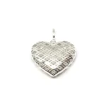 DIJE CORAZÓN BOMBÉ HUECO PLATA 925