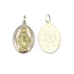 DIJE VIRGEN MILAGROSA PLATA Y ORO