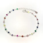PULSERA CON CUBICS DE COLORES