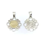 DIJE SAN BENITO CALADO PLATA Y ORO