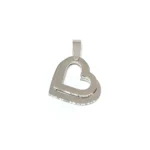 DIJE DOBLE CORAZÓN PLATA 925