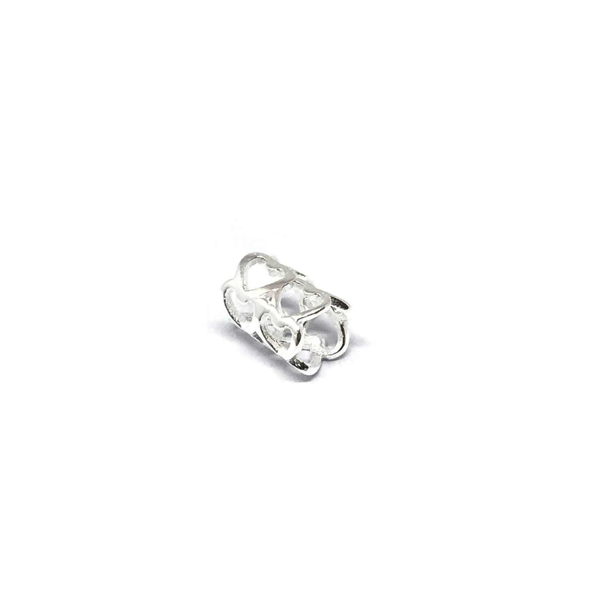 1781023675221-pdf7002pdf7002 DIJE PASANTE CALADO CON CORAZONES DE PLATA 925 - Imagen 1