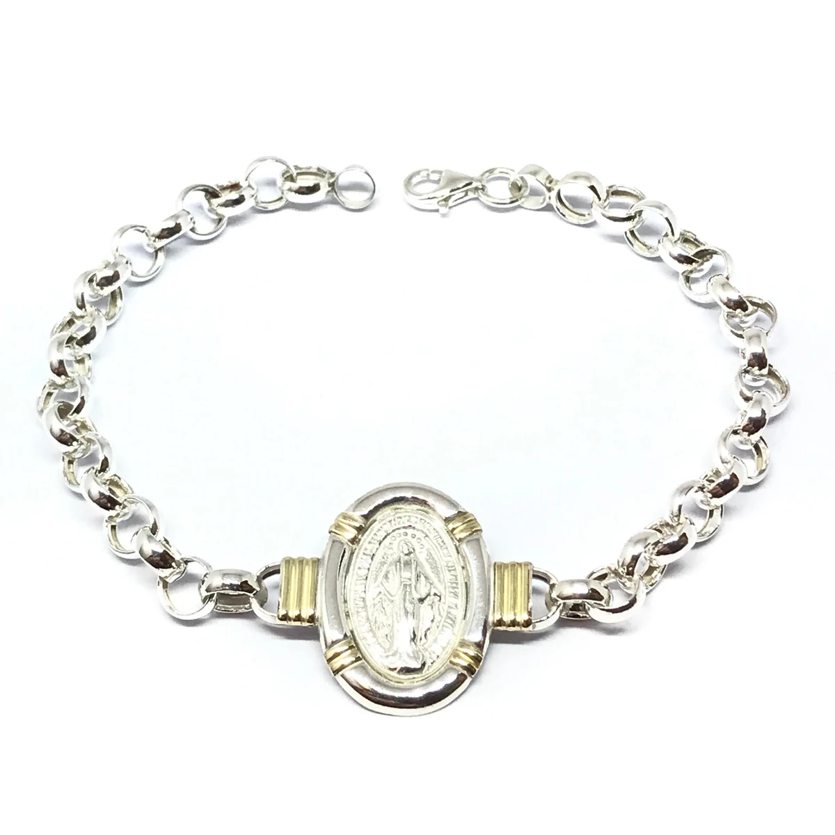 1783534232031-pri4046pri4046 PULSERA VIRGEN MILAGROSA PLATA 925 ESLABON ROLO - Imagen 1