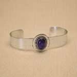 BRAZALETE ALPACA Y PIEDRAS NATURALES 1,5CM