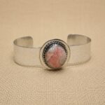 BRAZALETE ALPACA Y PIEDRAS NATURALES 1,5CM - Imagen 6