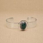 BRAZALETE ALPACA Y PIEDRAS NATURALES 1,5CM - Imagen 3