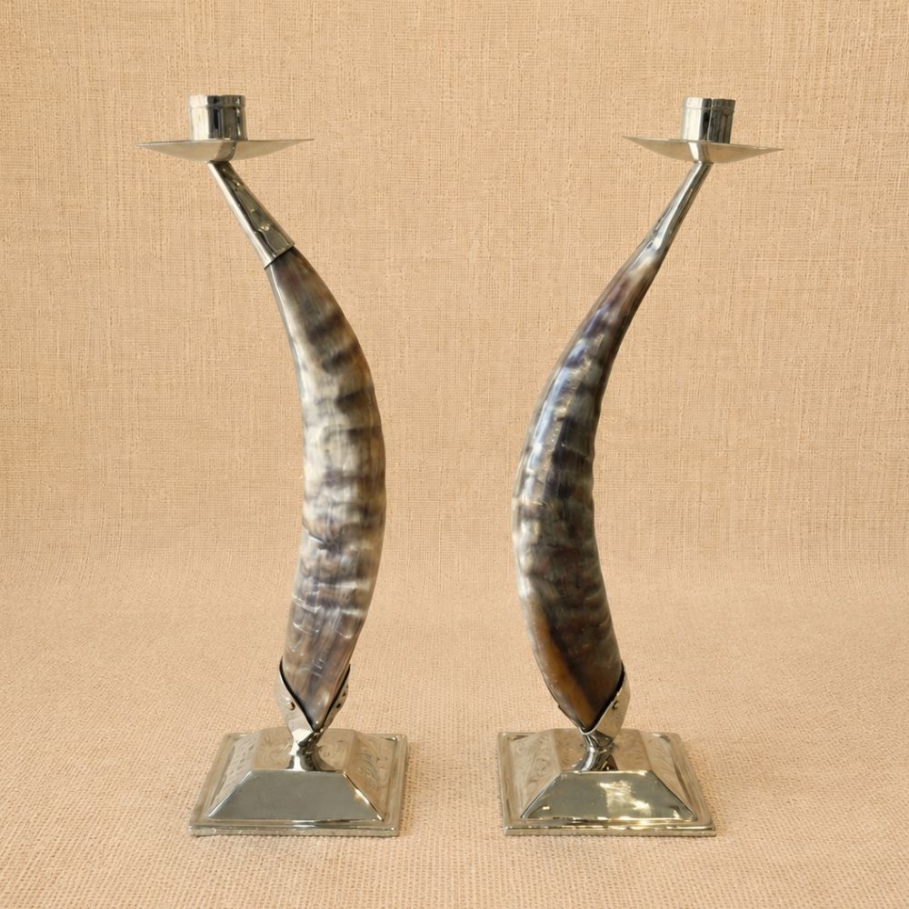 CANDELABRO GRANDE ALPACA Y ASTA (4) CANDELABRO GRANDE ASTA Y ALPACA - Imagen 1
