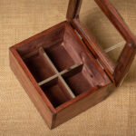 CAJA DE TÉ CON ALPACA Y ASTA DE 4 DIVISIONES - Imagen 2