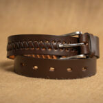 CINTURÓN DE CUERO CON TRENZA - Imagen 3