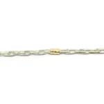 CADENA TURBILLÓN PLATA Y ORO 45CM