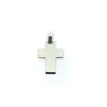 DIJE CRUZ LISA ARENADA PLATA 925