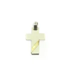 DIJE DE CRUZ CON APLIQUE PLATA 925