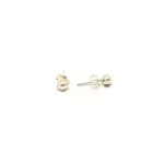 AROS PERLA ENGARZADA DE PLATA 925 4MM