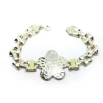 PULSERA FLOR PANTER DE PLATA 925