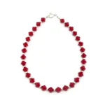 PULSERA DE CRISTAL FACETEADO CON BOLITAS DE PLATA