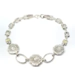 PULSERA FLOR CON APLIQUE PLATA 925 - Imagen 2