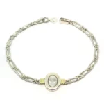 PULSERA CENTRO CON NACAR PLATA 925