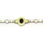 PULSERA ROLO DOBLE PLATA 925