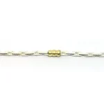 CADENA PLATA Y ORO 45CM