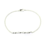 PULSERA PLANA CON BOLITAS DE PALTA 925