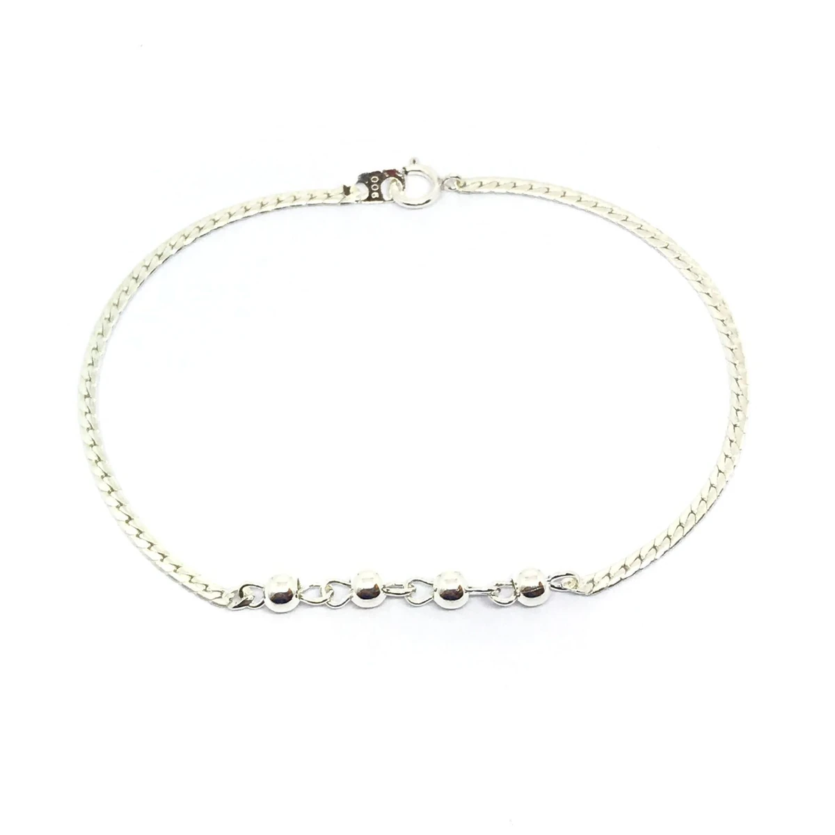PSE401-scaled-1 PULSERA PLANA CON BOLITAS DE PALTA 925 - Imagen 1