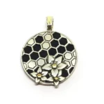 DIJE PANAL CON FLORES PLATA 925