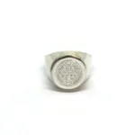 ANILLO SAN BENITO ESTILO SELLO DE PLATA 925