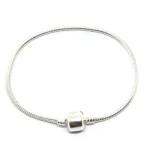 PULSERA COLA DE RATA GRUESA CON CIERRE 18CM