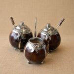 JUEGO DE MATE + YERBERA DOBLE CON HOJITA