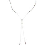COLLAR DE PLATA 925 REGULABLE CON CRISTALES