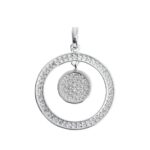 DIJE CIRCULAR DE PLATA 925 CON CUBICS
