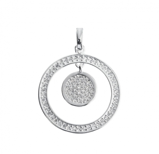 producto_2779_1 DIJE CIRCULAR DE PLATA 925 CON CUBICS - Imagen 1