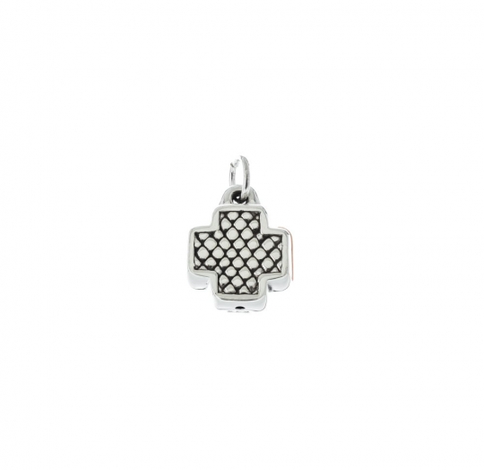 producto_2952_1 DIJE CRUZ DE PLATA INFLADA 925 CON TEXTURA - Imagen 1