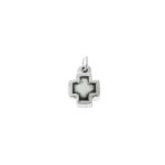 DIJE CRUZ DE PLATA INFLADA 925