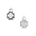 DIJE CRUZ DE PLATA INFLADA 925