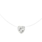 COLLAR DE TANZA CON CUBIC CORAZÓN DE PLATA 925