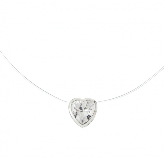 producto_3452_1 COLLAR DE TANZA CON CUBIC CORAZÓN DE PLATA 925 - Imagen 1