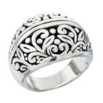 ANILLO RAÍCES DE PLATA INFLADA 925