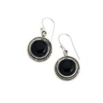 AROS COLGANTES CON PIEDRA NATURAL DE PLATA 925